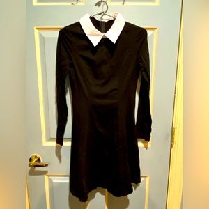 Black dress with white collar
